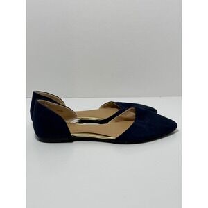 Gap Navy Blue Suede DOrsay Pointed Toe Flats Women Size 9